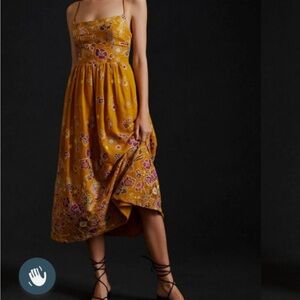ISO- Anthropologie Floral Embroidered midi dresss